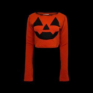 Costumes Women's Top Sz 4 Obsequies Pumpkin Sweater Orange 1006388
